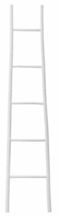 Drabina dekoracyjna ogrodowa Mandisa 170 cm biała – obraz-1