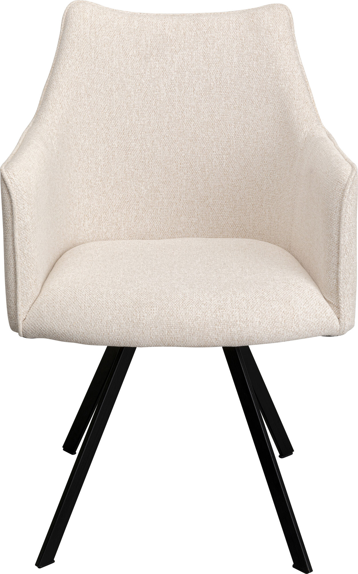 Krzesło obrotowe z podłokietnikami Modino kremowe – obraz-1