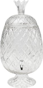 Glasbehållare med tappkran Pineapple - Klarglas – bild-1.