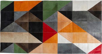 Dywan Adana 240x170 cm kolorowy - skóra naturalna – grafika-1.