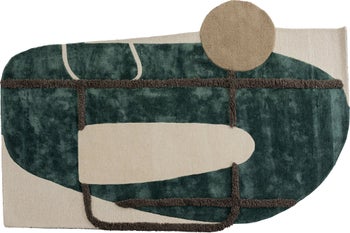 Covor asimetric Tide 170x240 cm bej-verde – imagine-1.