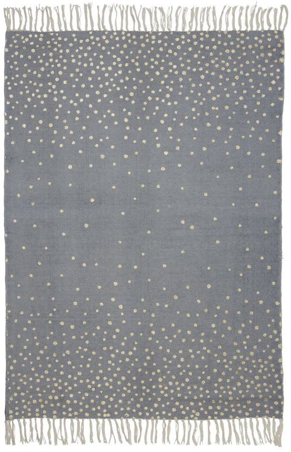 Dywan bawełniany Dots 90x120 cm szary – obraz-1