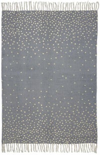 Dywan bawełniany Dots 90x120 cm szary – obraz-1