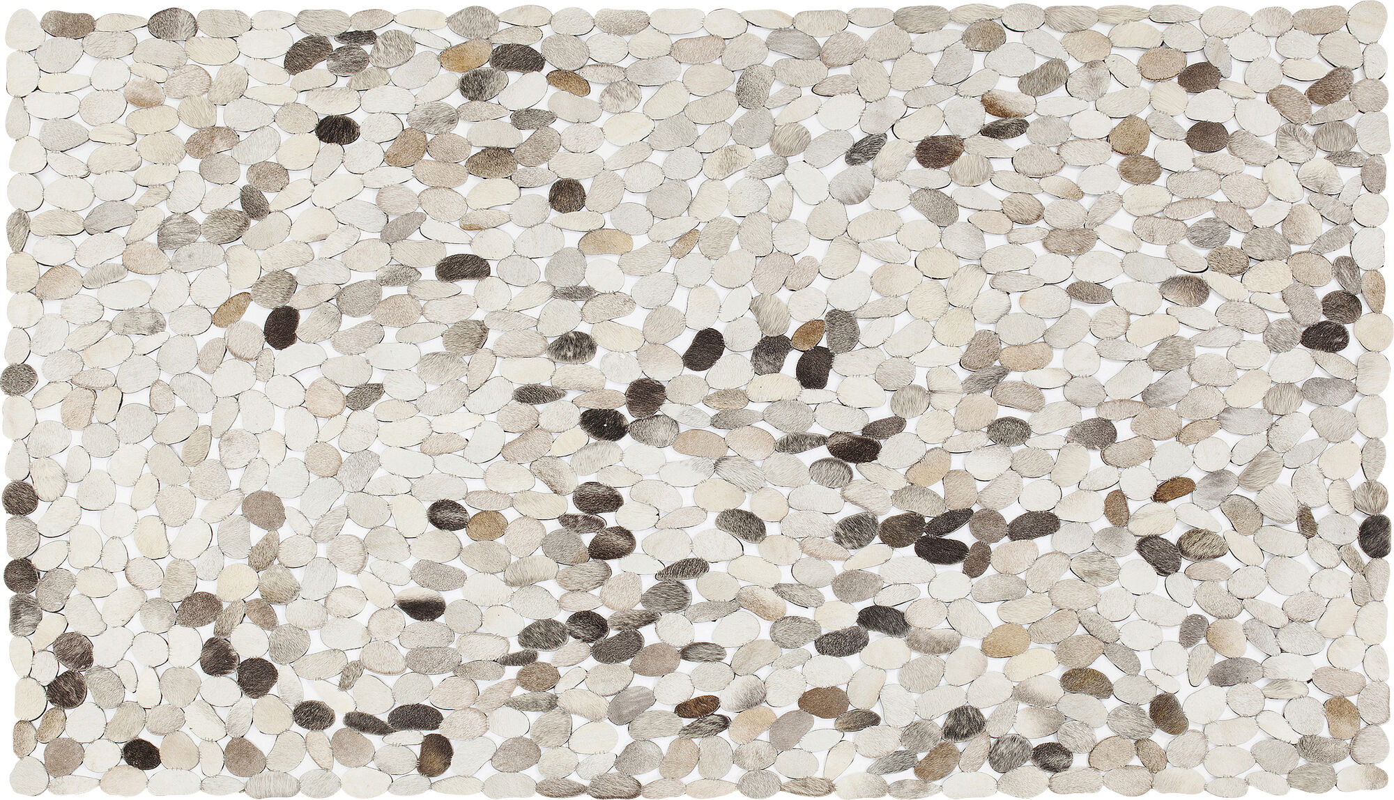 Dywan Circle 240x170 cm szary skóra naturalna – obraz-1