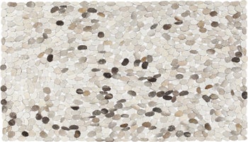 Dywan Circle 240x170 cm szary skóra naturalna – obraz-1