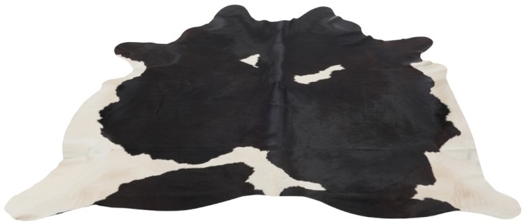 Dywan skórzany czarno-biały 230x240 cm – obraz-1