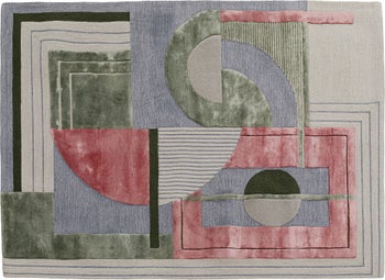 Alfombra Cubic verde/rosa 170x240cm – Imagen-1.