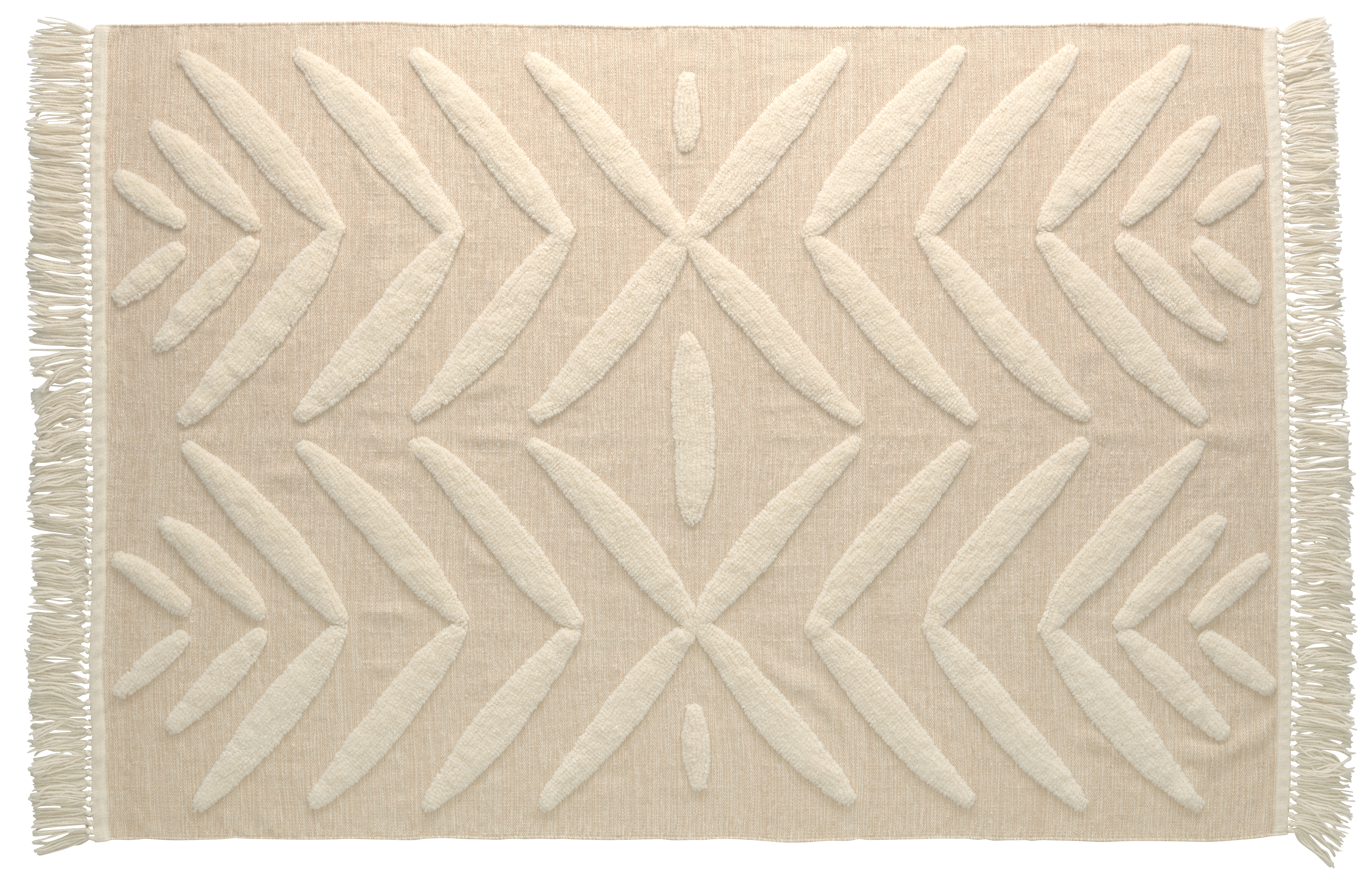 Dywan bawełniany beżowy 200x140 cm – obraz-1