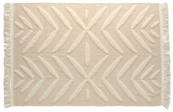 Dywan bawełniany beżowy 200x140 cm – obraz-1