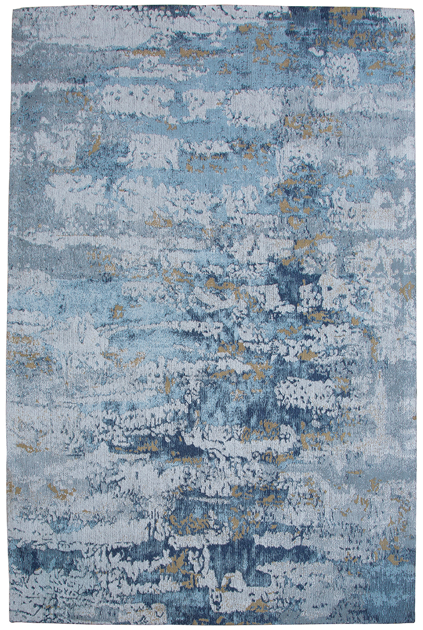 Dywan do salonu bawełna i poliester kolor niebieski 160x240 cm – grafika-1.