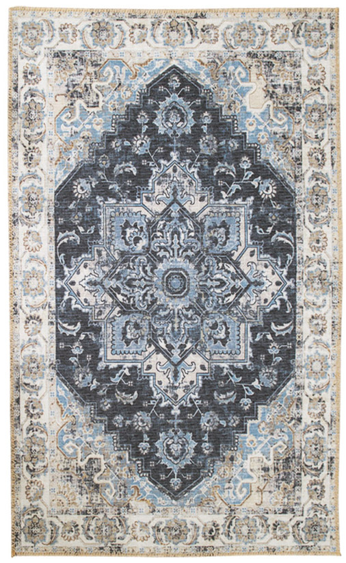 Dywan niebiesko-biały 230x160 cm – grafika-1.