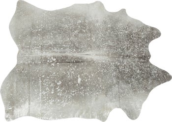 Dywan ze skóry naturalnej 215 x 180 cm wielokolorowy – obraz-1