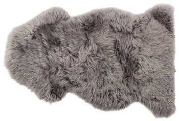 Dywan Lambskin 50x95 cm szary skóra naturalna – obraz-1