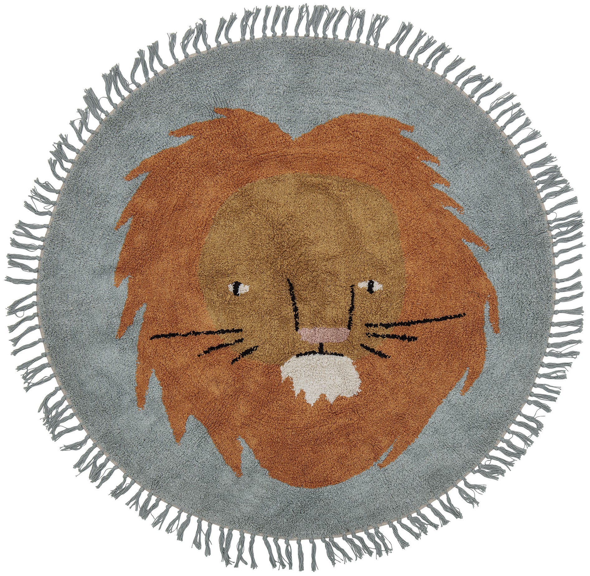 Dywan Leroy Ø130 cm niebieski – obraz-1