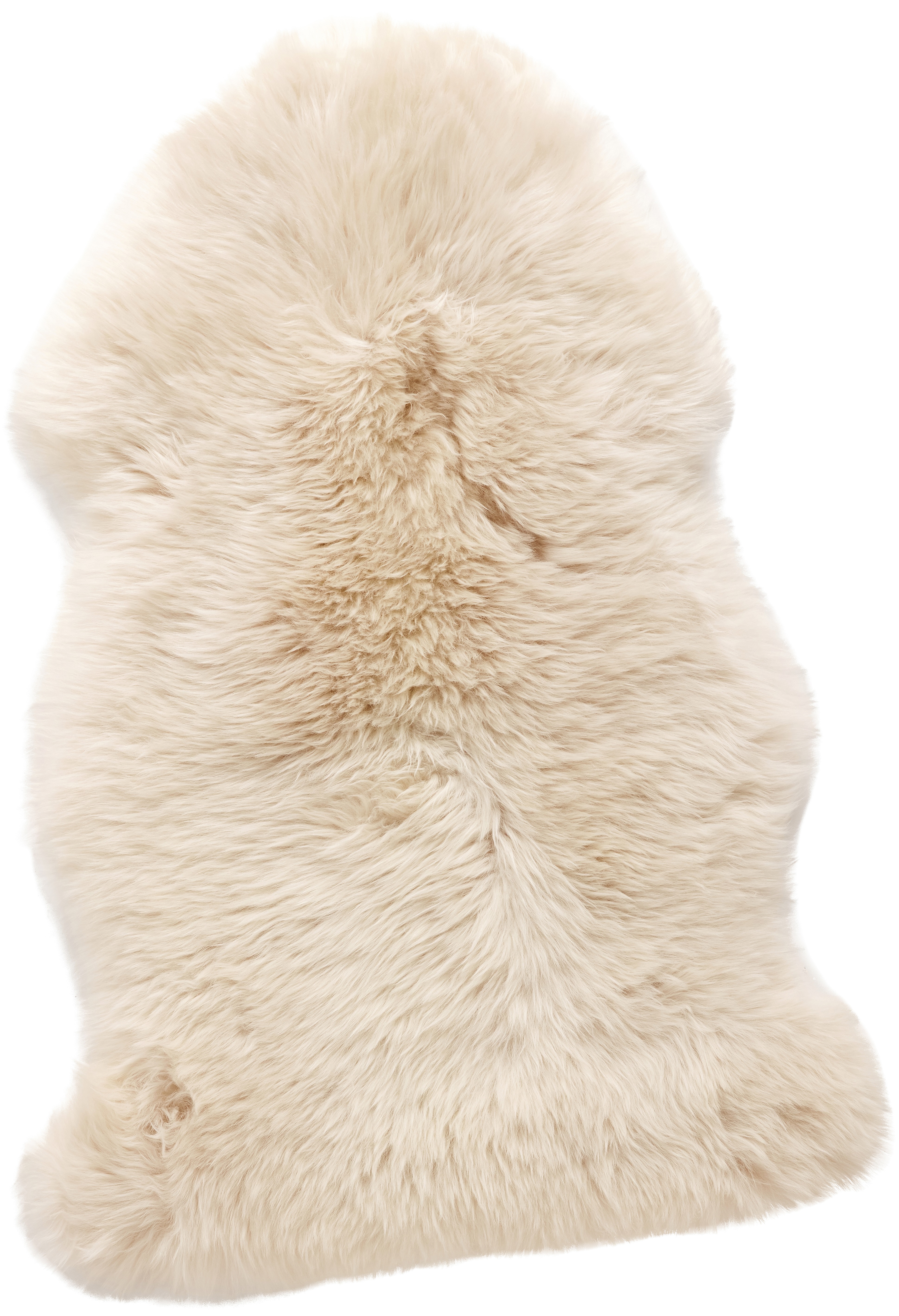 Dywan skórzany biały 94x61 cm Outlet – obraz-1