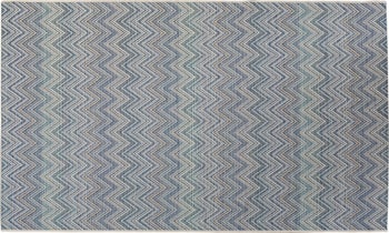 Dywan ogrodowy niebieski wzór zygzak 160x230 cm – obraz-1