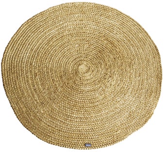 Dywan okrągły Jute Ø220 cm żółty – obraz-1