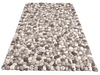 Dywan wełniany szaro-biały 200x120 cm – grafika-1.