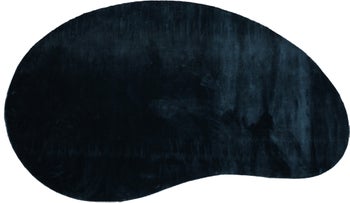 Dywan owalny do salonu granatowy 200x300 cm – obraz-1