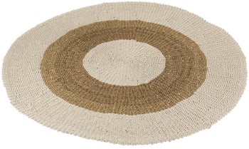 Dywan pleciony trawa morska naturalny Ø149 cm – obraz-1