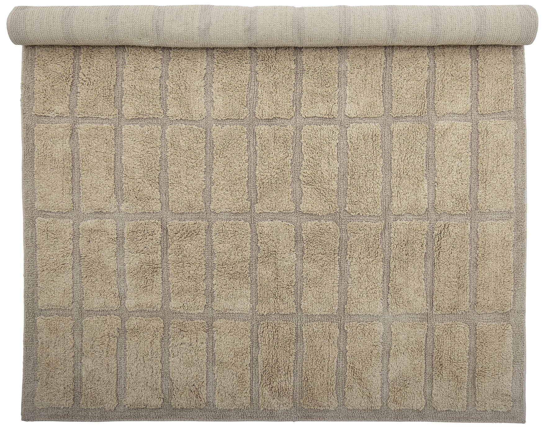 Dywan prostokątny beżowo-kremowy do salonu 150x210 cm – obraz-1