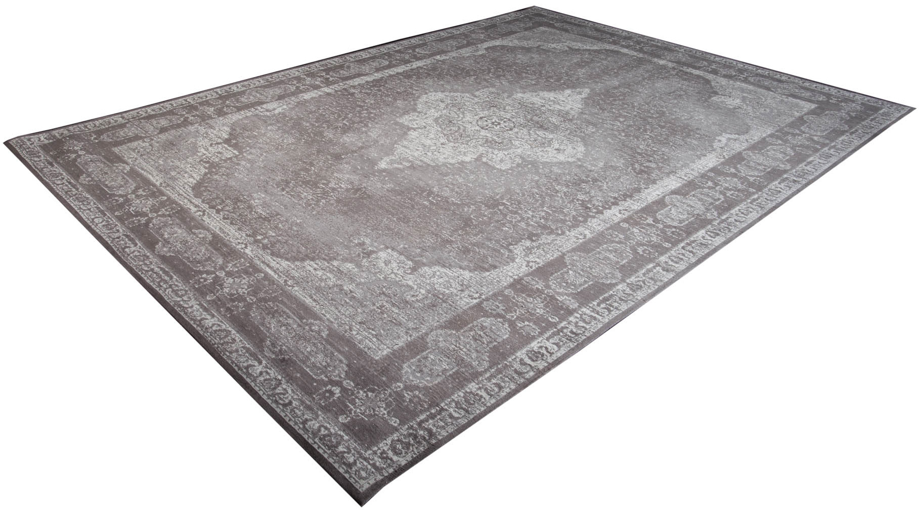 Dywan prostokątny duży jasnoszary antyczny vintage 240x350 cm – grafika-1.