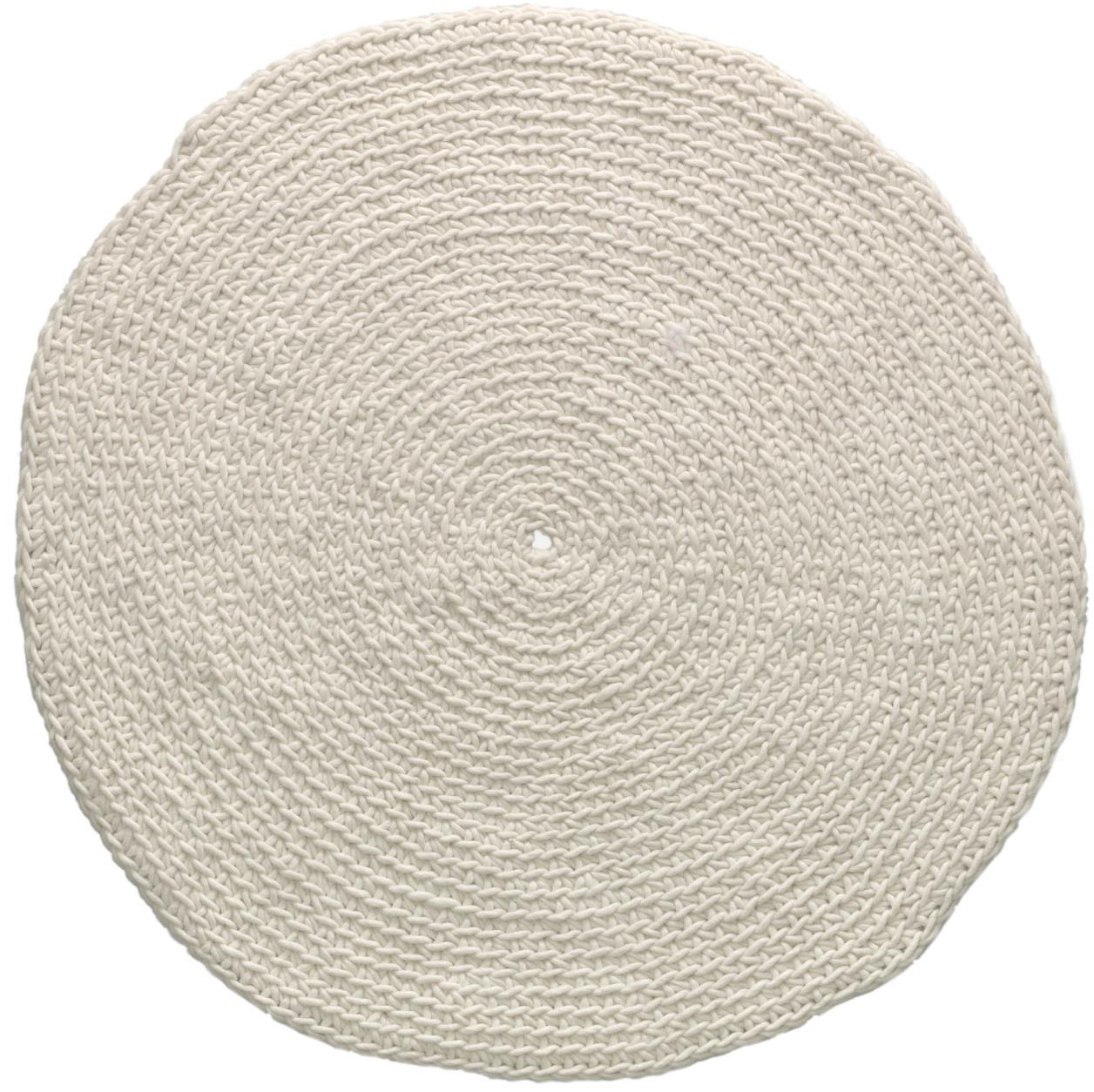 Dywan wełniany beżowy 150 cm – obraz-1
