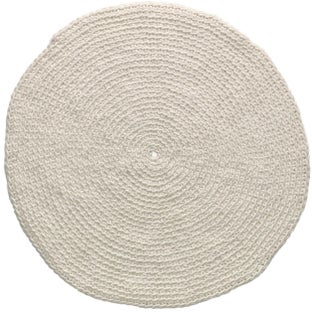 Dywan wełniany beżowy 150 cm – obraz-1