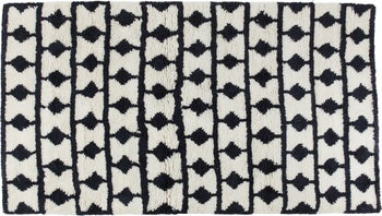 Dywan Shaggy Check 170x240 cm biało-czarny – grafika-1.