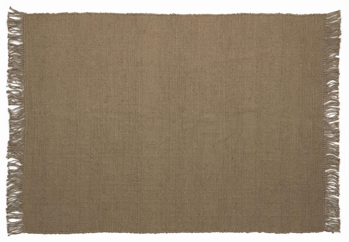 Dywan bawełniany brązowy 160x230 cm – obraz-1