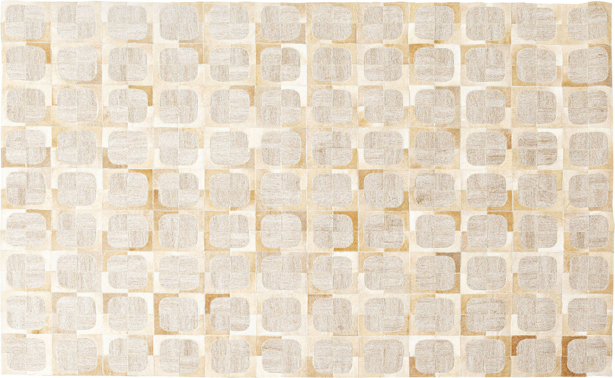 Dywan skórzany 240x170 cm kwadraty – grafika-1.