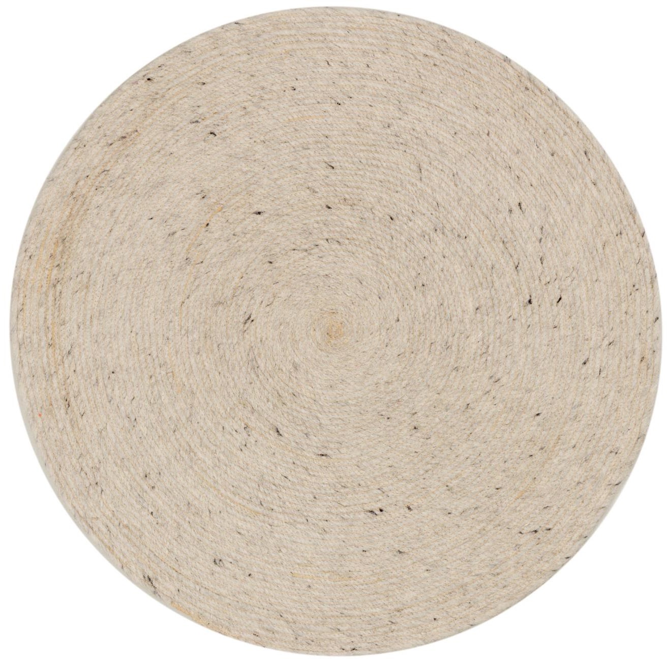 Dywan wełniany okrągły szary Ø200 cm  – obraz-1