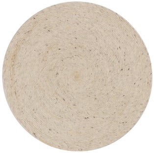 Dywan wełniany okrągły szary Ø200 cm – obraz-1