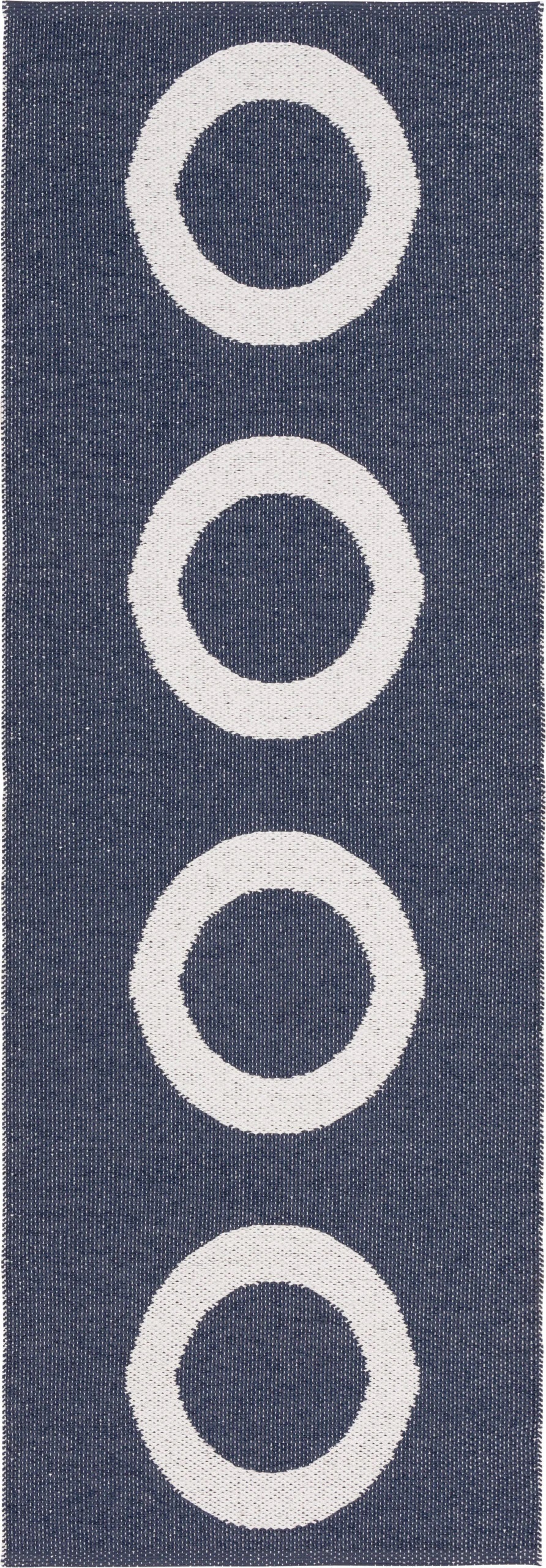 Dywan zewnętrzny winylowy Circus 70x200 cm niebieski – obraz-1