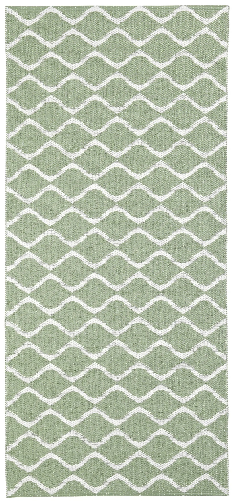 Dywan zewnętrzny winylowy Wave 150x150 cm zielony – obraz-1