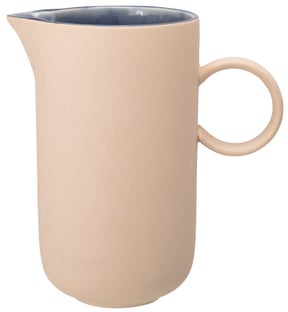 Dzbanek kamionkowy beżowy z uchwytem Ø10x18 cm – obraz-1