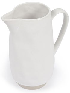 Dzbanek ceramiczny biały 24 cm – obraz-1