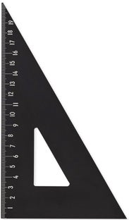 Ekierka aluminiowa czarna 12x21 cm – obraz-1