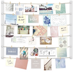 Ekspozytor na zdjęcia drewniany biały 76x66 cm – obraz-1