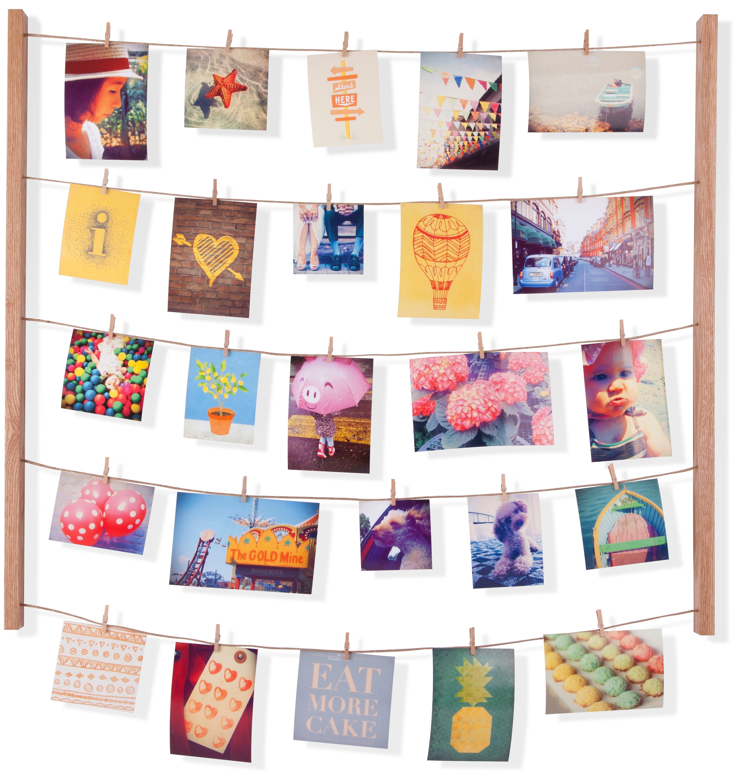 Ekspozytor na zdjęcia drewniany 66x76 cm – obraz-1