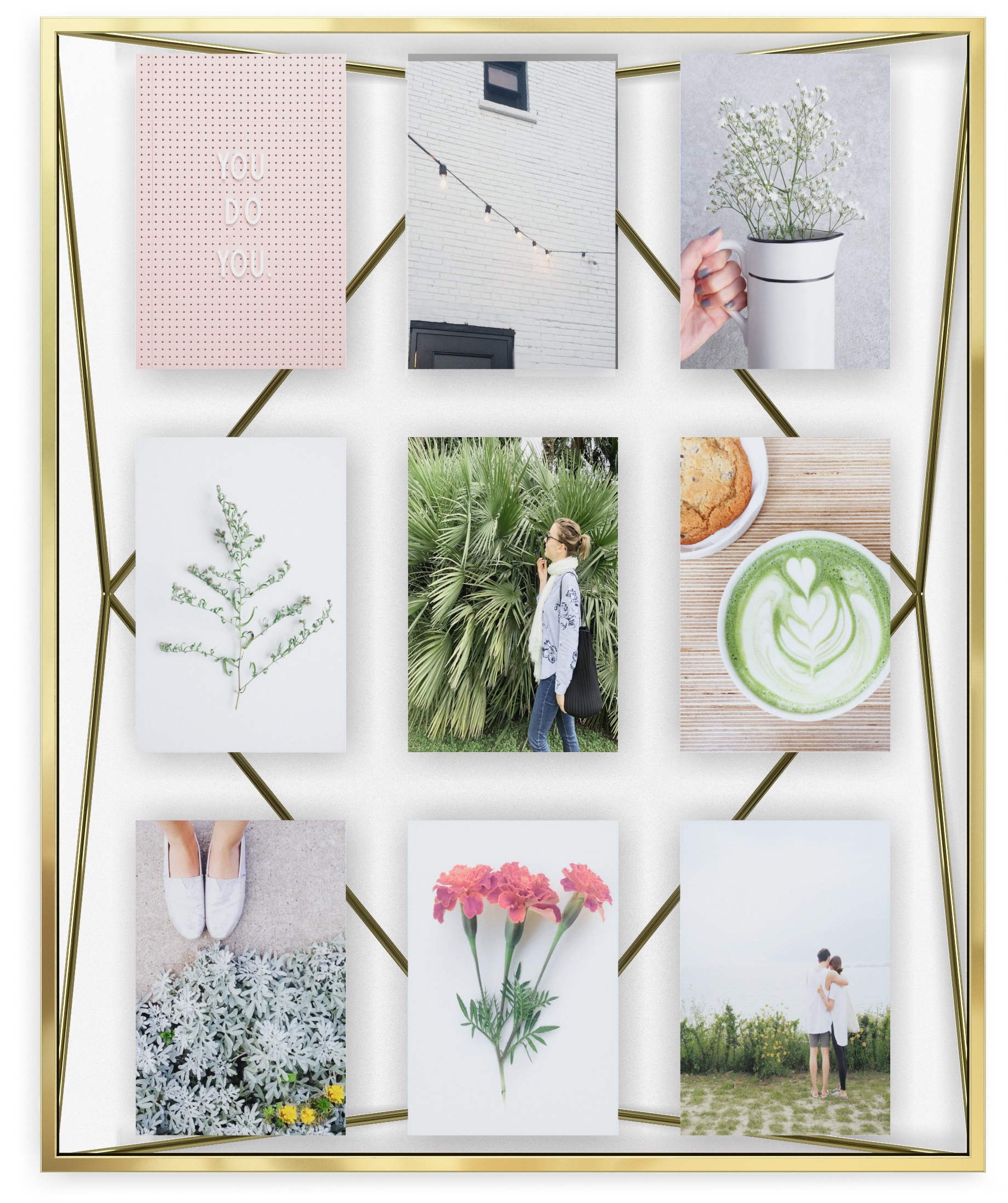 Ekspozytor na zdjęcia Prisma Gallery 56x46 cm mosiężny – obraz-1