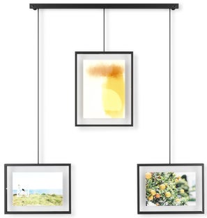 Ekspozytor na zdjęcia ramki metalowe czarny 46x3 cm – obraz-1