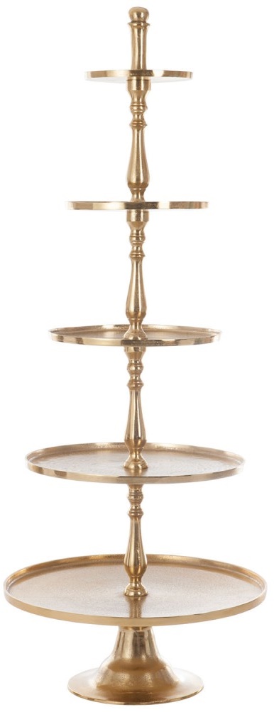 Etażerka aluminiowa 165cm złota – obraz-1