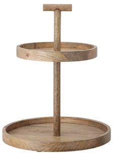 Etażerka Bille Ø36x42cm drewniana – obraz-1