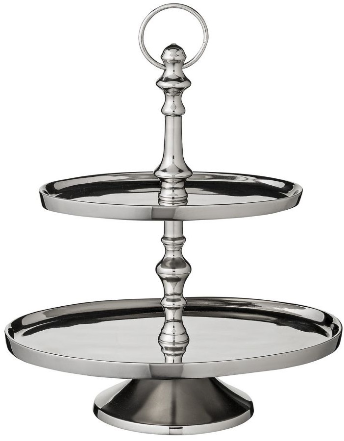 Etażerka Cavendish 34x32 cm srebrna – obraz-1