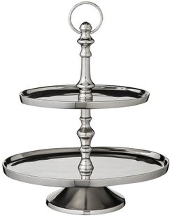 Etażerka Cavendish 34x32 cm srebrna – obraz-1