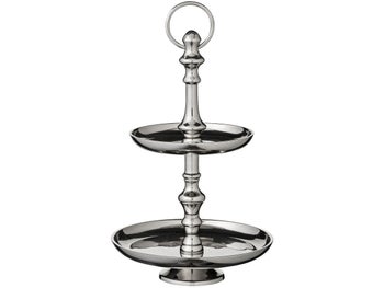 Etażerka Cavendish Ø21x30 cm srebrna – obraz-1