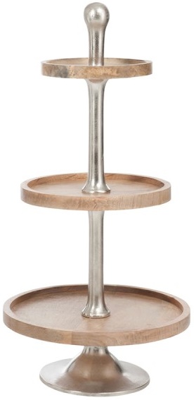 Etażerka drewniana 100cm naturalna – obraz-1