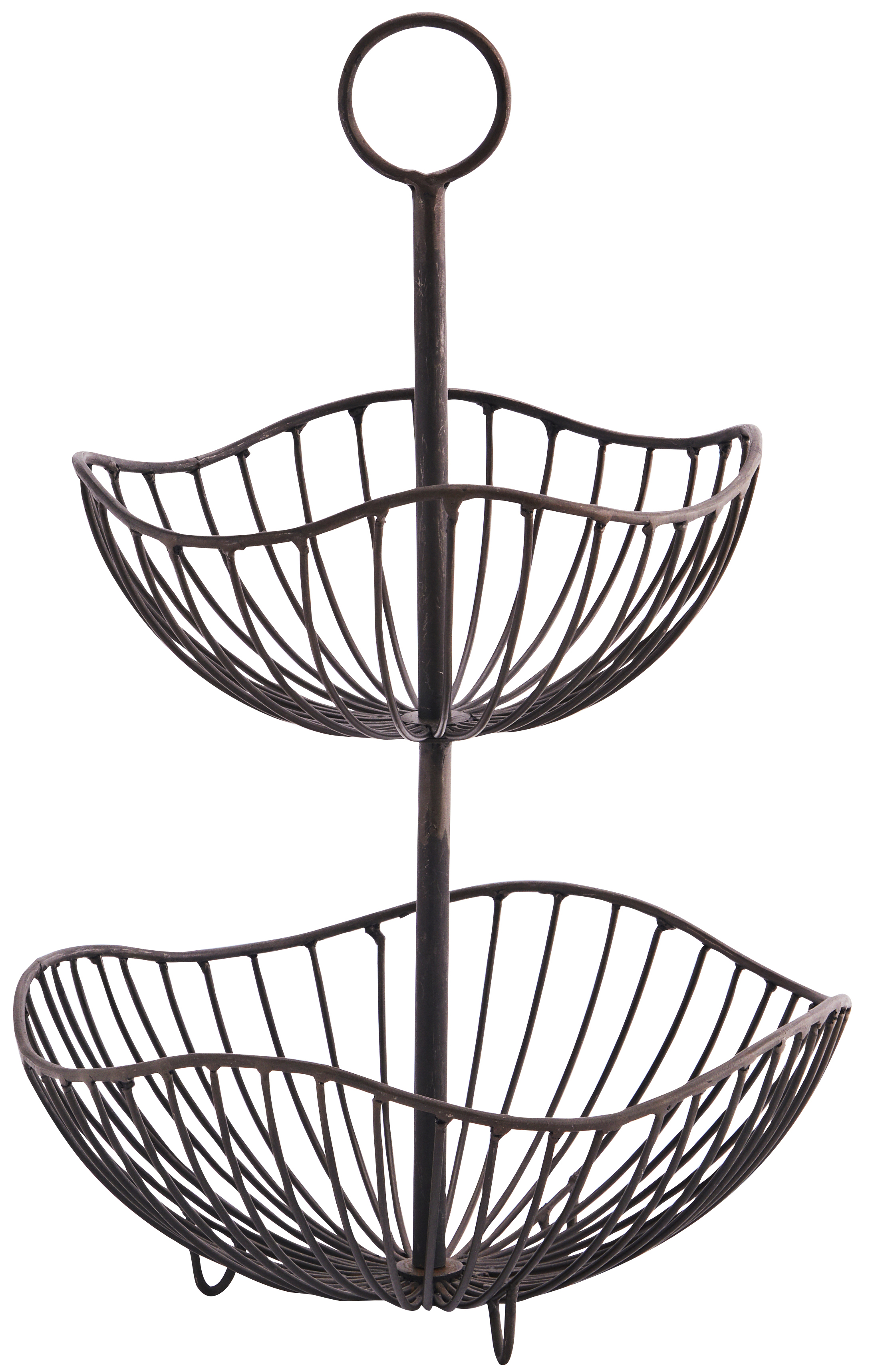 Etażerka Minoti Ø25x28 cm brązowa antyczna – obraz-1