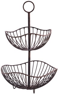 Etażerka Minoti Ø25x28 cm brązowa antyczna – obraz-1